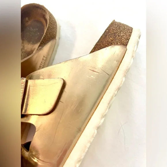 Birkenstock Rose Gold Double Strap Sandals - Picture 10 of 11